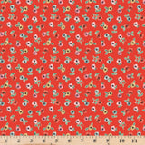Home Sweet Home Cheery Florals Red Fabric Poppie Cotton By Half Yd Cont Cut Flowering Plants