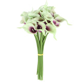 20-Pack Artificial Calla Lily Flowers 14 Inch for Home [Green] Green Plant