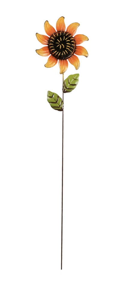 HOME GARDEN SPRING SUMMER DECOR - SUNFLOWER YARD STAKE 24" METAL BRAND NEW Sunflower