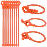 12-Pack Adjustable Plant Tie, 8 Inch Silicone Multi-Function Garden Tie [Orange] Garden Plants