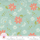 Moda SEASHORE DRIVE 37620 32 Sky Blue Coral Floral SHERRI & CHELSI Quilt Fabric Flowering Plants
