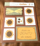 IVY COTTAGE CUTOUTS Embellishments BEAUTY #112  SUNFLOWERS * Sunflower