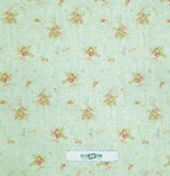 Patchwork Quilting Fabric Mint Green Floral Sewing 50x55cm FQ Flowering Plants