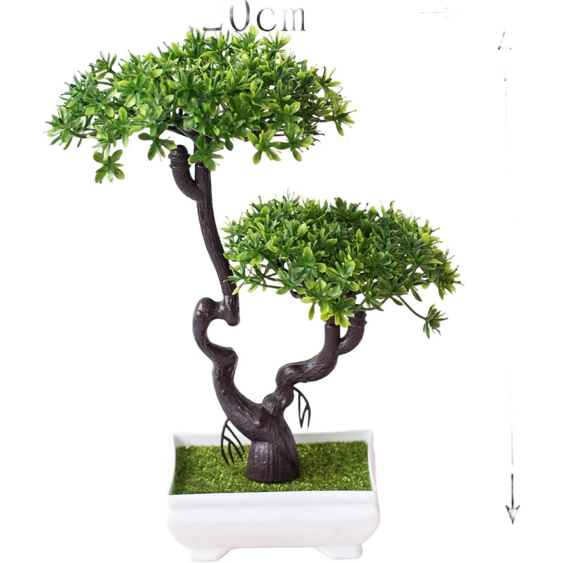 Silk Flower Artificial Bonsai for Home Decor Model Houses and Photo Props Green Plant