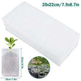 100-500Pcs Biodegradable Plant Grow Bags Non-woven Fabric Nursery Seedling Bag Green Plant