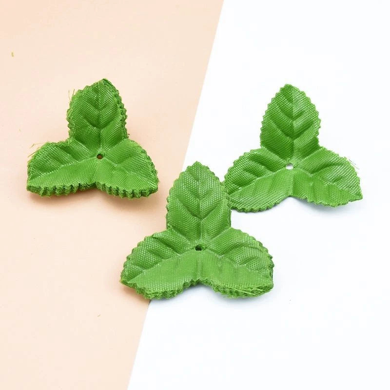 200pcs Plastic Leaves Artificial Plant Garden Wedding Home DIY Decorations Gift Green Plant