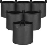 6-Pack 12 Gallon Grow Bags, 300G Thickened Nonwoven Plant Fabric Pots with Reinf Garden Plants