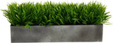 25" Wild Grass Artificial Plant in Stylish Metal Planter - Green Plant