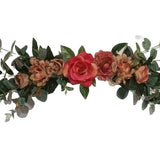 Flame & Brown Rose Hydrangea 24" Wall Piece Door Silk Flower Home Decor EST096 Hydrangea
