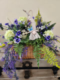 Flower Basket Gnome Decoration Door Decor Garden Gnome Arrangement Carnation