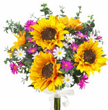 Sunflowers Artificial Flowers Bouquet, Fall Flowers Artificial for Decoration... Sunflower