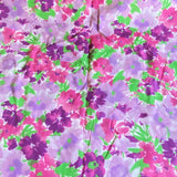 BTY 59" Wide Watercolor Floral Pink Purple Cotton Print Flowering Plants