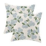 Spring Hydrangea Flowers Pillow Covers 20x20 Inch Set 20" x 20" (Pack of 2) D1 Hydrangea