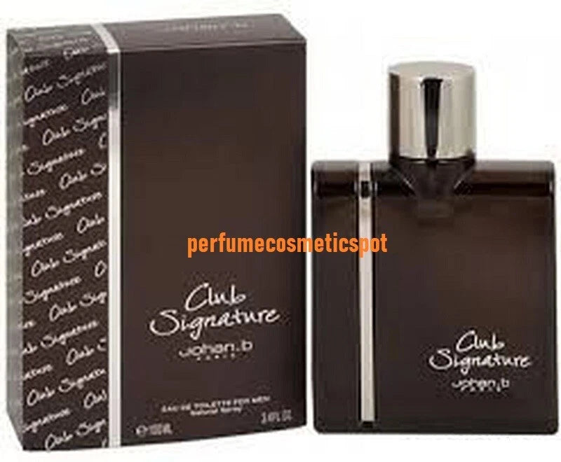 NIB CLUB SIGNATURE by JOHAN B FOR MEN 3.4 OZ / 100 ML EAU DE TOILETTE SPRAY EDT