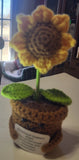 Emotional Support Crochet Flower Gift | Handmade Difference Maker Sunflower Sunflower