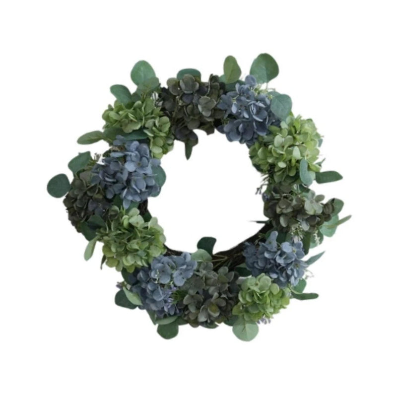 Hydrangea Wreath Spring Wreaths Large Rustic 40cm Home Decor Flower Wreaths for Hydrangea