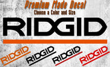 Ridgid Decal Sticker 5.5" 7.5" 11" Tools Box Saw Table Drill Wrench Shop Vac Bit Roses