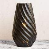 10 inch Tall Ribbed Ceramic Vase for Flowers,Boho Vases for Pampas Grass,Flut... Pampas Grass