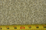 By 1/2 Yd, Vintage, Tan Flowers & Vines on Tan Quilt Cotton, B1572 Flowering Plants