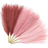 Serwalin Pampas Grass 17.7 Inch 6Pcs Faux Pampas Pink Pampas Grass Decor Arti... Pampas Grass