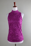 GREYSON NWT $110 Pink Floral Lace Mesh Lined Mock Neck Sleeveless Top One Size Roses