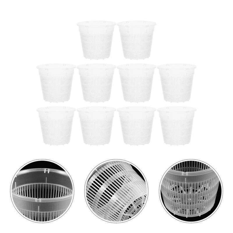 10 Pcs Plastic Orchid Pot Small Flower Pots Planter Garden Container Garden Plants