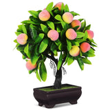 Simulation Bonsai Tree Artificial Potted Plants Indoor Fake Peach Trees Green Plant