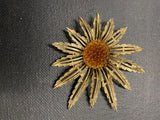 Vintage Sarah Coventry Sunflower Gold Tone Brooch Pin Sunflower