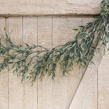 New Primitive Cottage Farmhouse DUSTY GREEN GARLAND Herb Leaves Swag Vine Green Plant