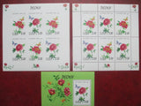Tajikistan 2010  Flowers - Peony  Butterfly  2 M/S    + S/S   MNH Peony