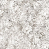 Queen's Garden Fabric 45" Wide 100% Premium Cotton Digital Print Color 1 Flowering Plants