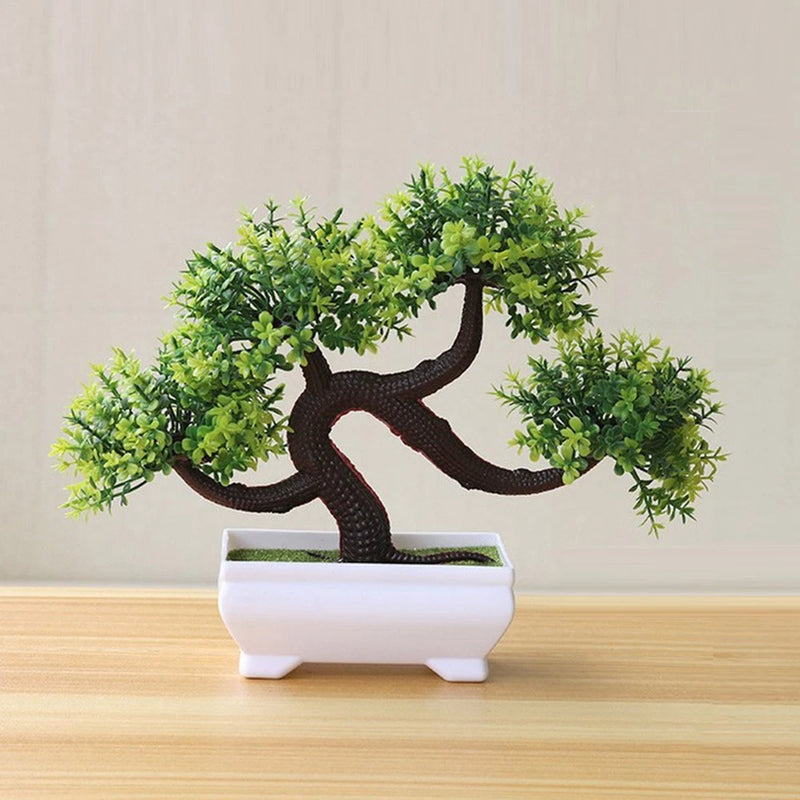 Kit Artificial Potted Plants Simulation 26*19cm Artificial Bonsai Decor Green Plant