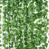 12 Pack 86 FT Artificial Ivy Garland, Fake Ivy Leaf Plants Vine Greenery Garland Green Plant