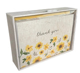 Set of 16 Sunflower Theme Thank You Note Cards With Envelopes 3.5" x 5" Sunflower