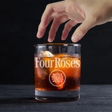 Custom Engraved Four Roses Whiskey Glass Ð 11 oz Standard Rocks Glass NEW Roses