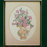 Crewel Embroidery Kit Carnation Vase Carnations Pitcher Floral Flower Arrangemen Carnation