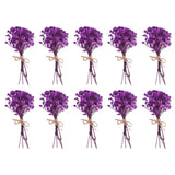 10 Pcs Mini Dried Flower Bouquet Baby's Breath Boho DIY Gift Rose Purple Dried Flower