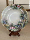 J&C Bavaria Hand Painted Bowl  "Louise" Hydrangeas Daisies Signed! Hydrangea