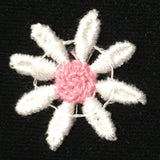 Daisy Flower Applique Embroidered Patch 1" White Pink 144 pcs Daisies
