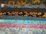 SUNFLOWER Daisy FLORAL Cotton quilt FABRIC U-Pick Read for INFO 1/2 yd HALF YARD Flowering Plants