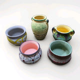 5PCs Flower Pot Ceramic Succulent Planter Pots With Drainage For Garden Set Garden Plants