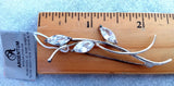 2.5" NWT Crystal and Silver Lily pin Argentum Poland Lily