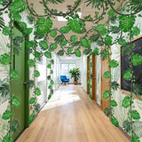 2Pcs 9ft Jungle Theme Party Decorations Artificial Rattans 5 Ivy Fake Vines T... Green Plant