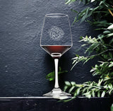 Hydrangea Wine Glasses x4 Premium 12 Oz Personalize Flower Floral Gift NEW Hydrangea