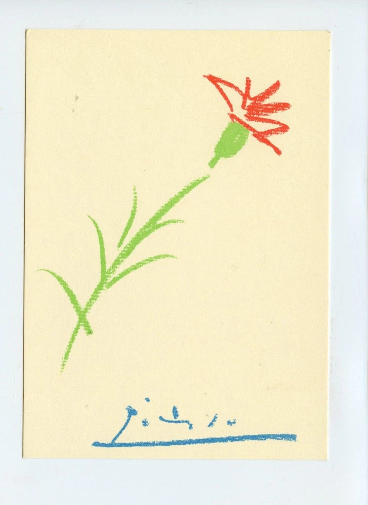 Picasso Carnation 1960 - Nouvelles Images Art Card 1973 Carnation