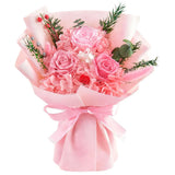 Preserved Flowers Bouquet, Flowers for Delivery,Handmade Pink Rose Bouquets L... Roses