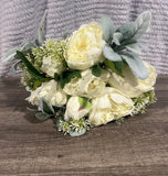 "NEW" Studio His&Hers Floral Bouquet Articical Cream-Colored Peonies Bouquet