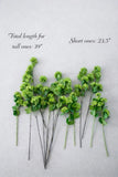 10 pcs Artifical Green Silk Hydrangea Stems Faux Flower Branch Long/Dramatic Hydrangea