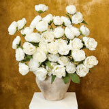 Artificial Flowers Peonies for Vase, Faux Silk Peony Stems 27", Full Bouquet ... Bouquet