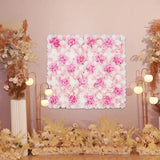 1*1m Artificial Flower Wall Panel Rose Dahlia Hydrangea Wedding Party Decor Pink Hydrangea